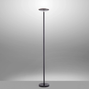 Schwarze Stehleuchte Hans von Just Light, 181 cm hoch, dimmbar.