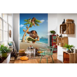 Komar Fototapete Vlies Moana und Maui (184x248cm) im Kinderzimmer.