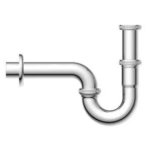 Verchromter Kirchhoff Röhrensiphon, 41,9 mm x 32 mm, für Spüle und Waschtisch.