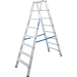 Krause Doppelleiter Stabilo mit 2x8 Stufen, Aluminium Leiter für den sicheren Einsatz.