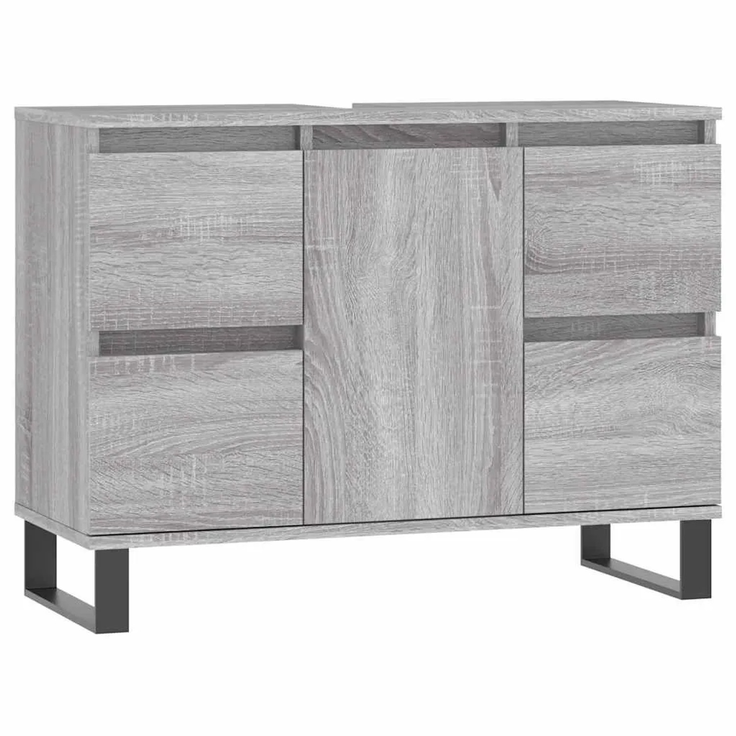 vidaXL Badschrank Grau Sonoma 80x33x60 cm Holzwerkstoff 831666