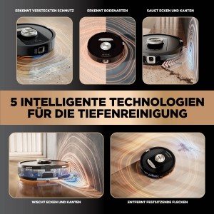 Shark Saug- und Wischroboter RV2800ZEEU mit intelligenter Tiefenreinigungstechnologie.
