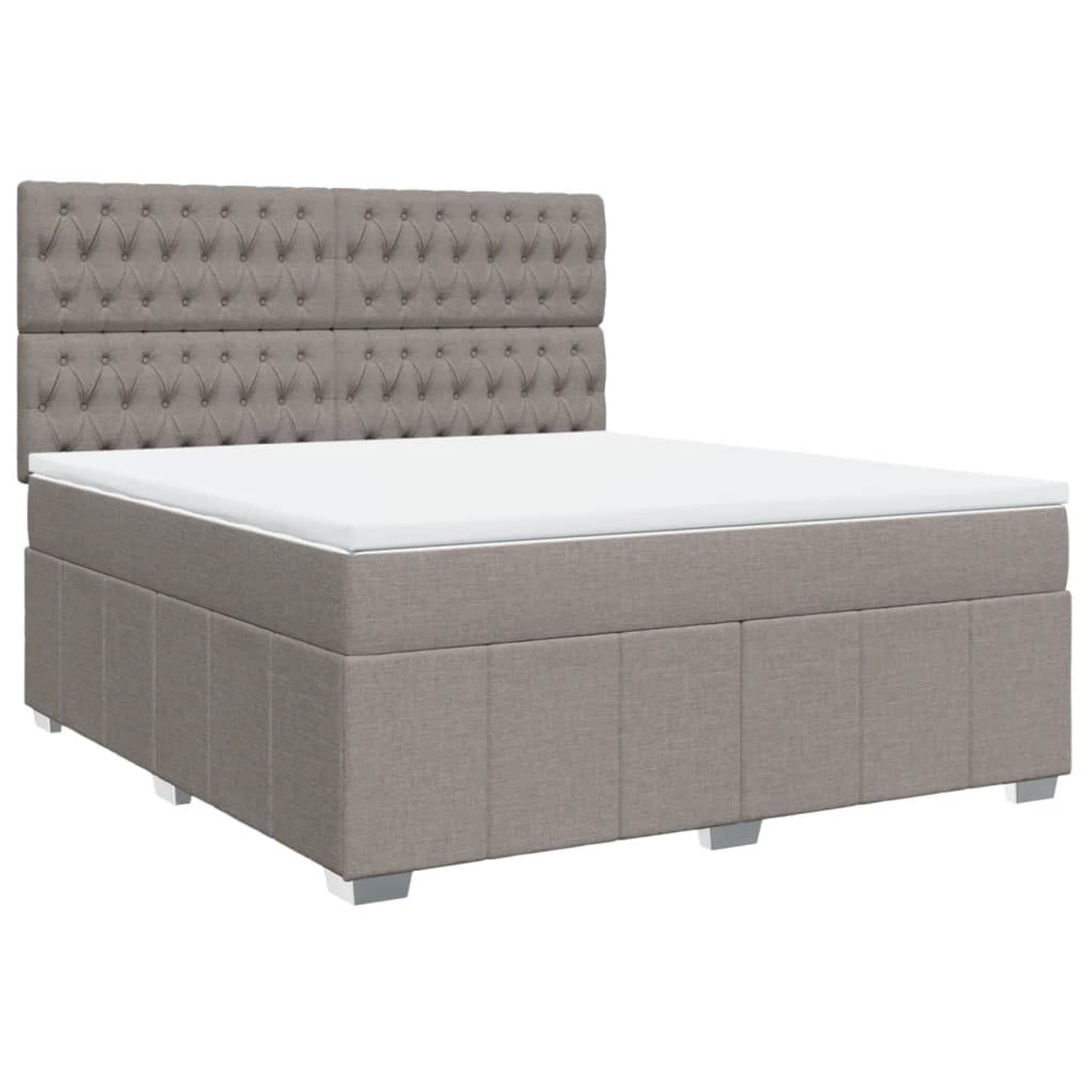 vidaXL Boxspringbett mit Matratze Taupe 180x200 cm Stoff 3291758 günstig online kaufen