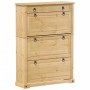 vidaXL Schuhschrank Corona 99x32x138 cm Massivholz Kiefer 4002788