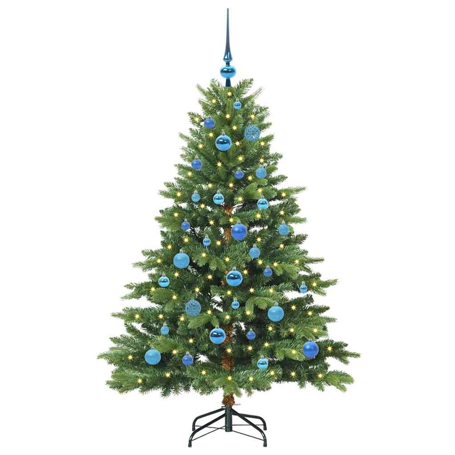 vidaXL Künstlicher Weihnachtsbaum mit 150 LEDs Grün 150 cm PE und PVC 3397543