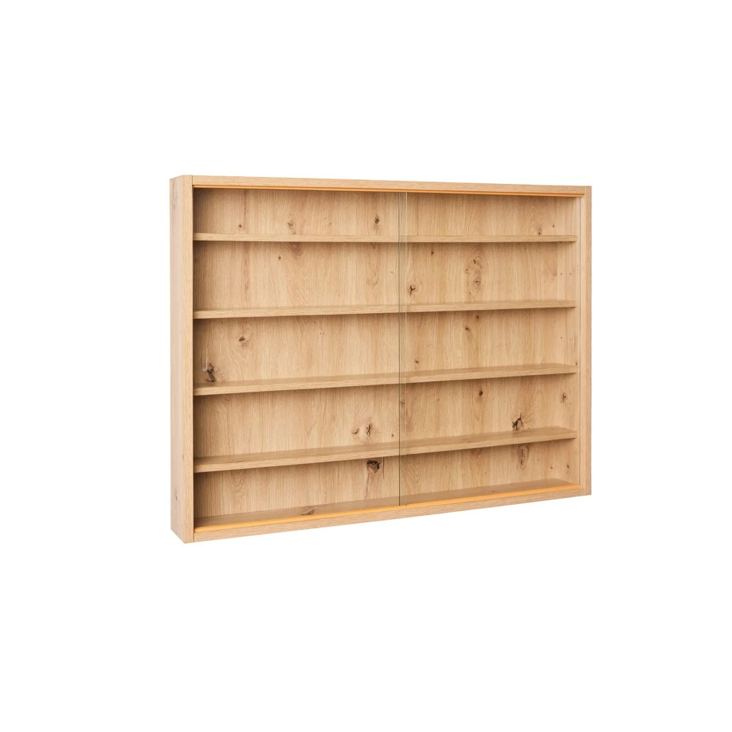 ebuy24 Artisario Vitrinenschrank Wandhängend Eiche Artisan Dekor
