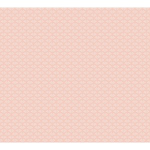 Rosa-weiße Vliestapete mit Art Deco Muster. Trendwall 2 Glitzertapete für Wandgestaltung.