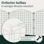 VERDOBA Teichzaun Gartenzaun Hundezaun Metall Gitterzaun aus Zaunelementen 5x Oberbogen Braun_6