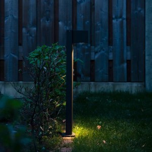 QAZQA Industrielle Outdoor Stehleuchte Dunkelgrau 65 cm IP44 Baleno