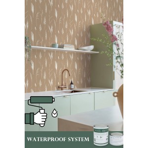 ESTAhome Vliestapete Pampasgras Beige (50x900cm) im Landhausstil für Wohnraum.