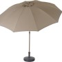 Siena Garden Marktschirm, Ø 270 cm, Taupe. Sonnenschirm mit Schieber und wasserabweisender Bespannung.