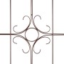 Detailansicht: Bronze-farbenes Eisen Spalier mit Zierspitze für Garten, 180x51,5 cm.