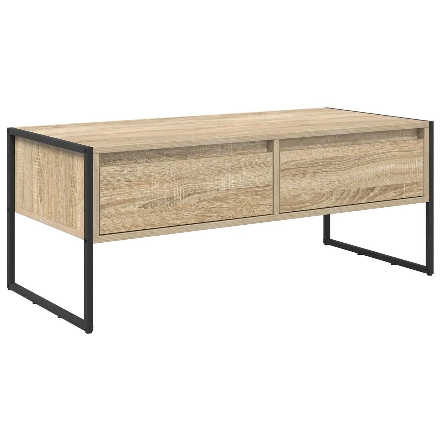 vidaXL Couchtisch mit Schubladen Sonoma 100 x 46 x 40 cm Holzwerkstoff 886445