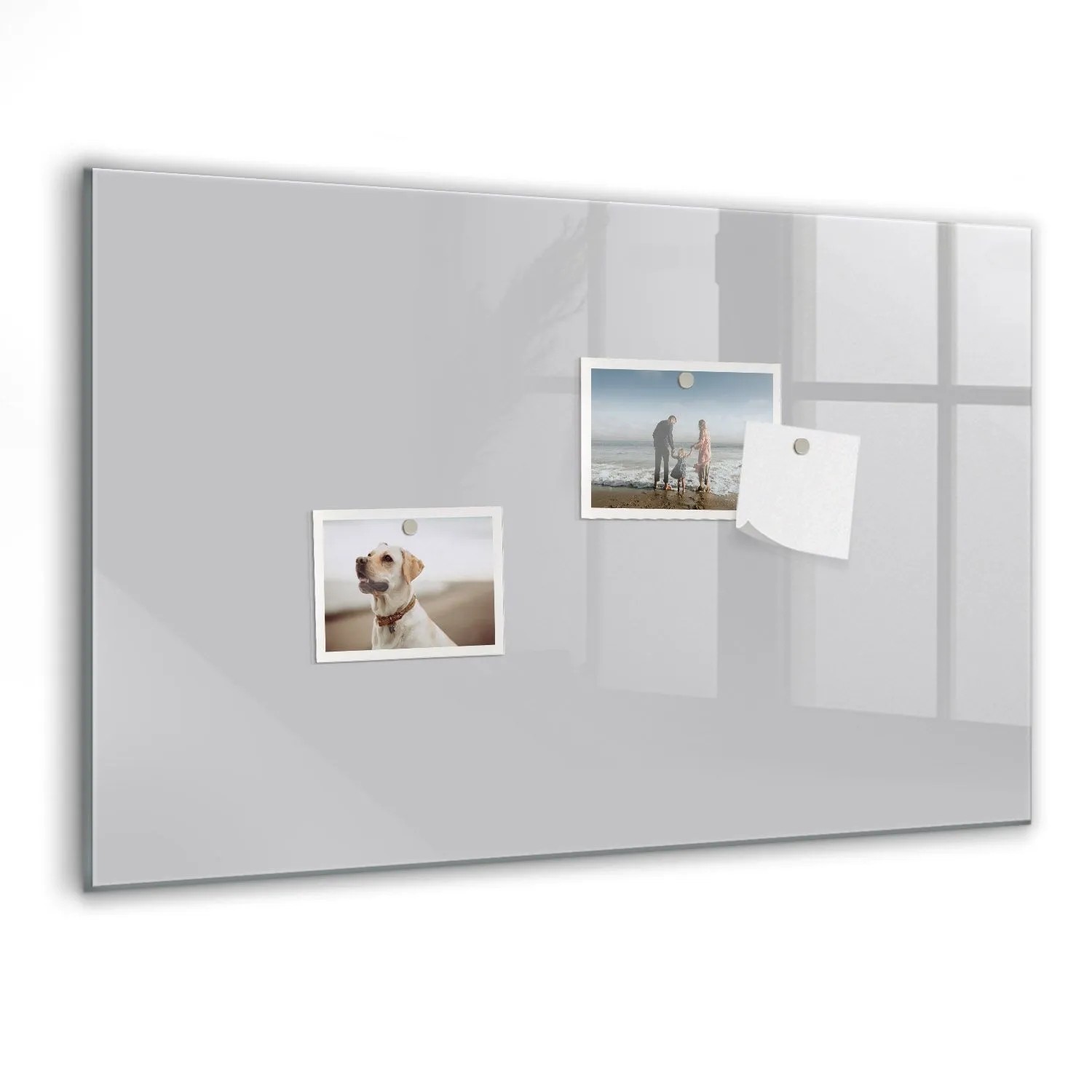 Tulup Magnetische Glastafel Hellgraue Farbe 60x40 cm Magnettafel Mit Marker Beschreibbar Schwarzer Marker Magnettafel Für Termine