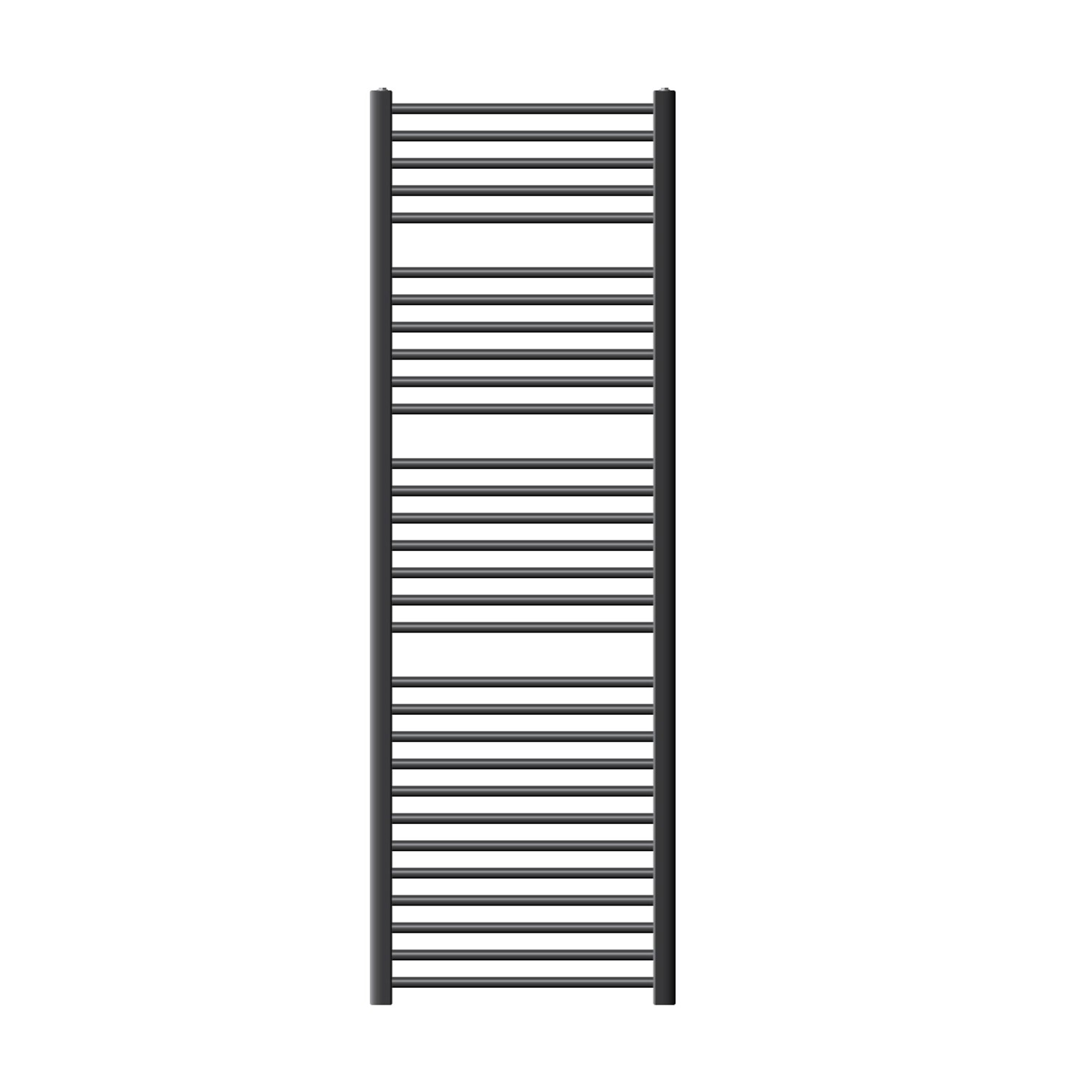 LuxeBath Badheizkörper 600 x 1800 mm Anthrazit Gebogen mit Seitenanschluss