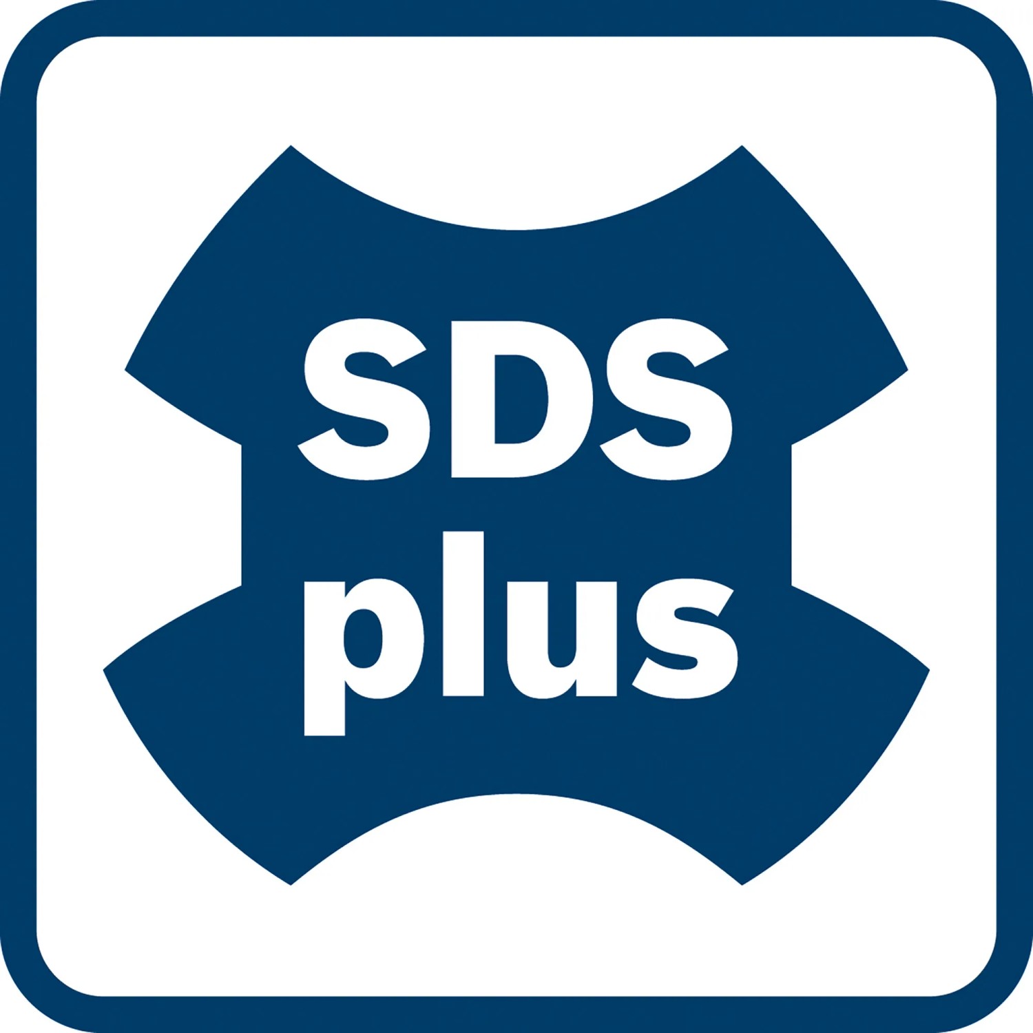 SDS Plus Logo für Bosch Bohrhämmer und Schlagbohrmaschinen.