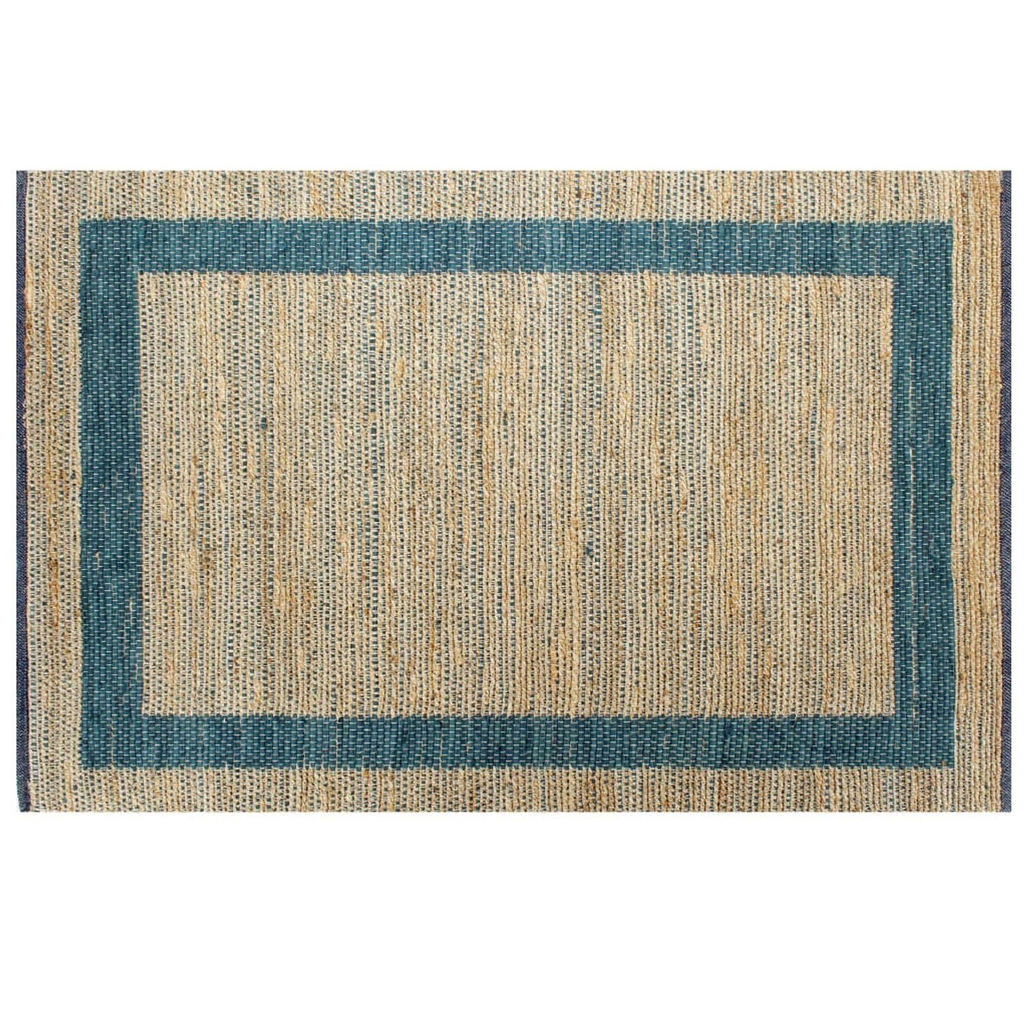 Thumbnail - vidaXL Teppich Handgefertigt Jute Blau 160x230 Cm 591107