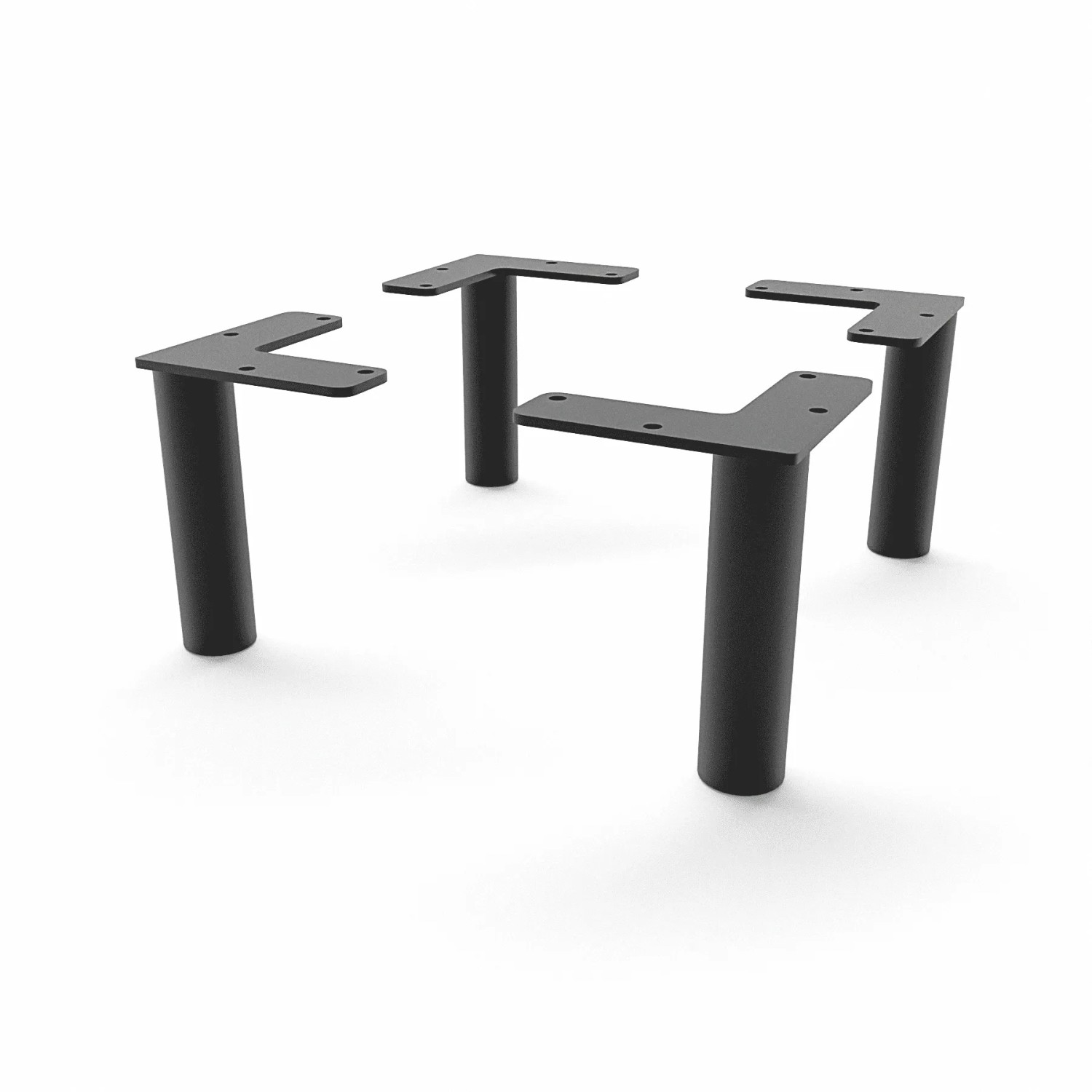 HEVVA Möbelfüße LINZ Schwarz 10 cm Hoch 4er Set