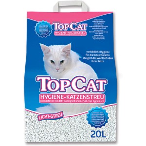 Top Cat Katzenstreu Light, 20 l Sack, Hygiene-Streu für Katzen.