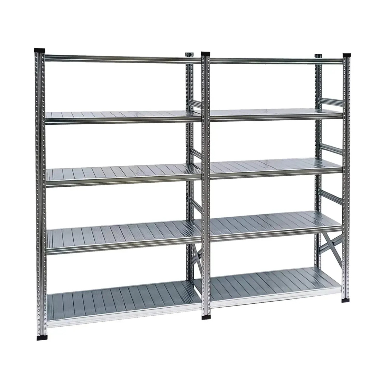 PROREGAL Fachbodenregal Proximo  Stecksystem 200 x 180 x 80 cm 5 Ebenen Fachlast 200 Beidseitig Verzinkt