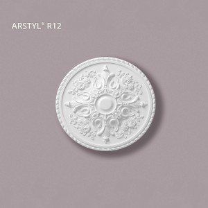 Weiße NOEL & MARQUET Rosette R12 ARSTYL, 82,5 cm Durchmesser, für Paneel-Zubehör.