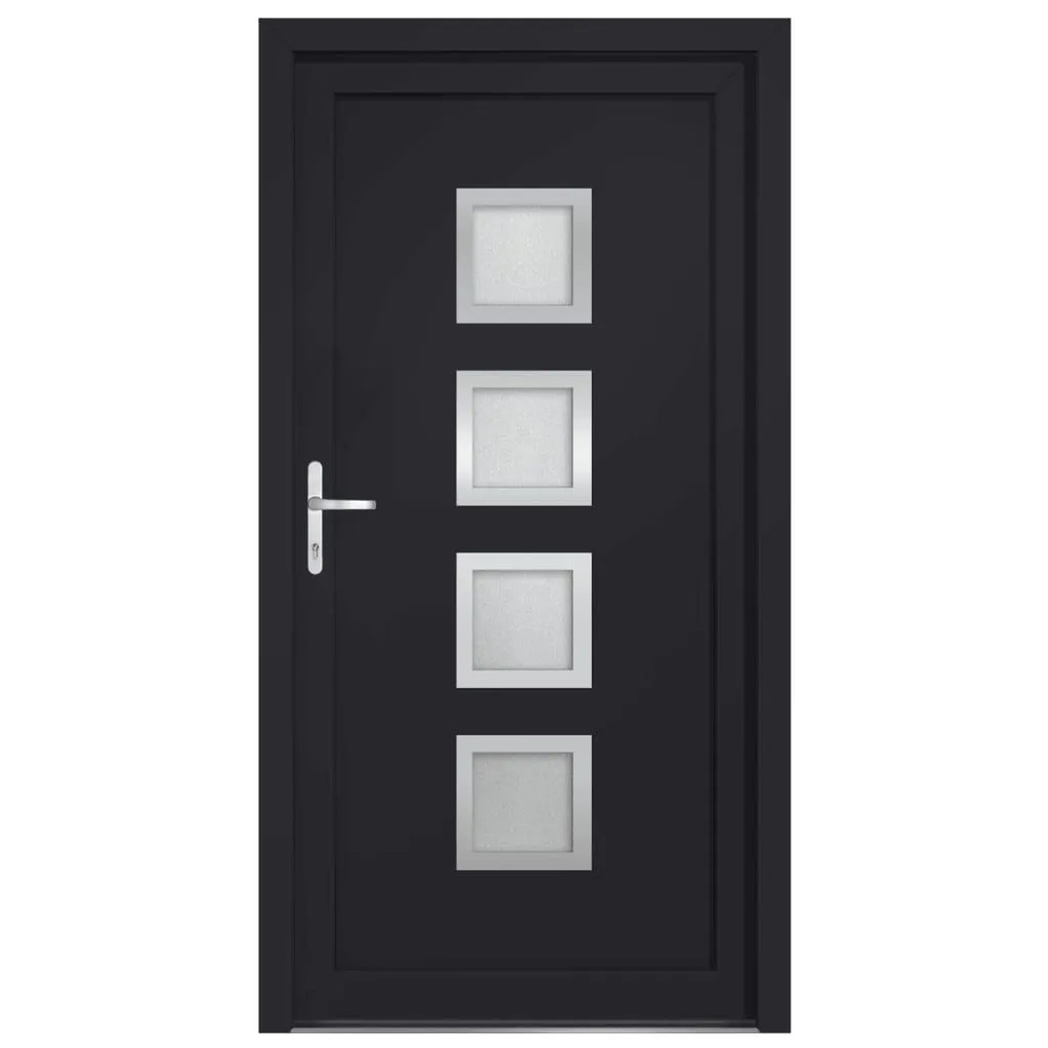 vidaXL Haustür Anthrazit 88x200 cm PVC 3187849