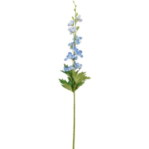 Dekorativer, blauer Mica Decorations Delphinium Kunstzweig, 76 cm hoch.