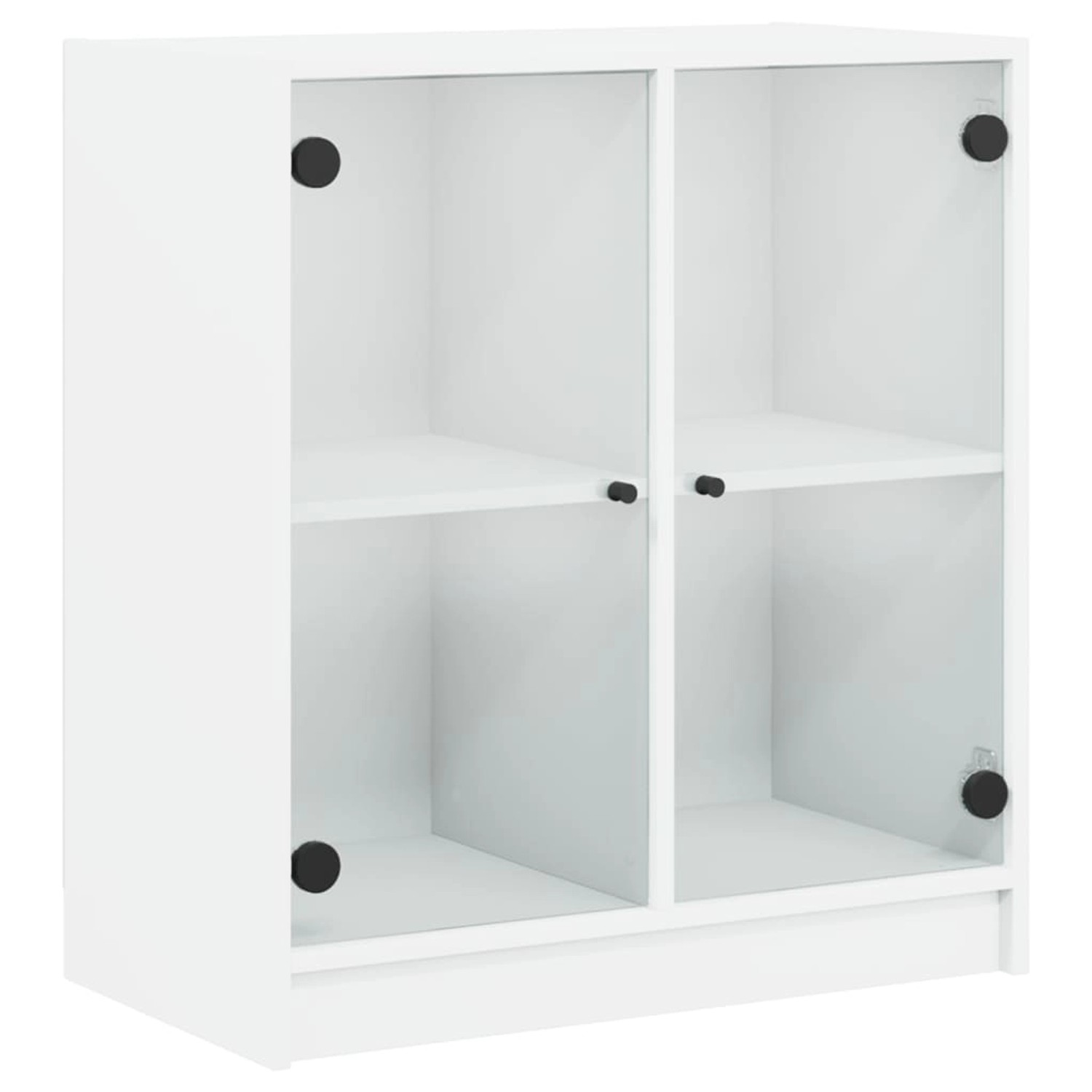 vidaXL Beistellschrank mit Glastüren Weiß 68x37x75,5 cm 836420 günstig online kaufen