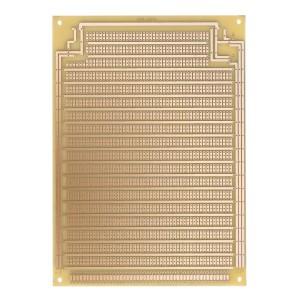 Blanko Lötplatine aus Epoxidharz mit 2834 Kontakten, einseitig.