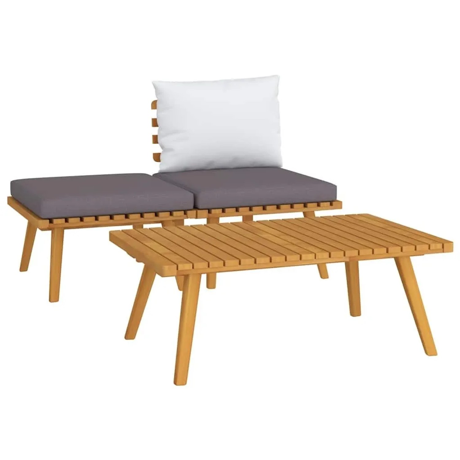 vidaXL 3-Tlg Garten-Lounge-Set mit Kissen Massivholz Akazie 316265