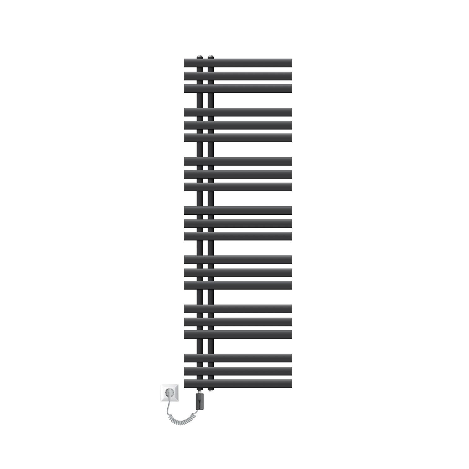 LuxeBath Badheizkörper Iron EM 500x1600 mm Anthrazit mit Heizstab 1200W Tou günstig online kaufen