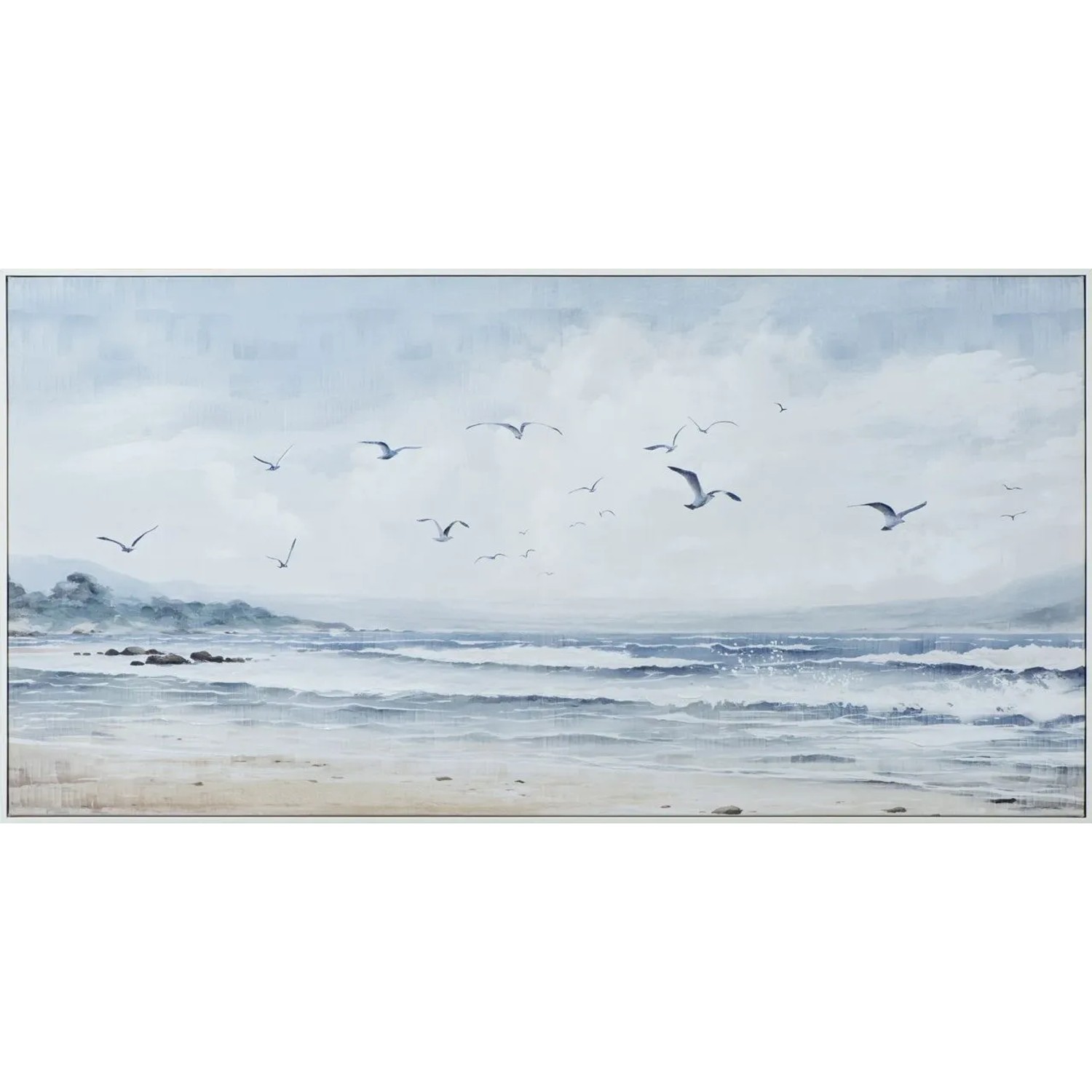 Art Universe Leinwandbild Flug über dem Meer 70 x 140 cm