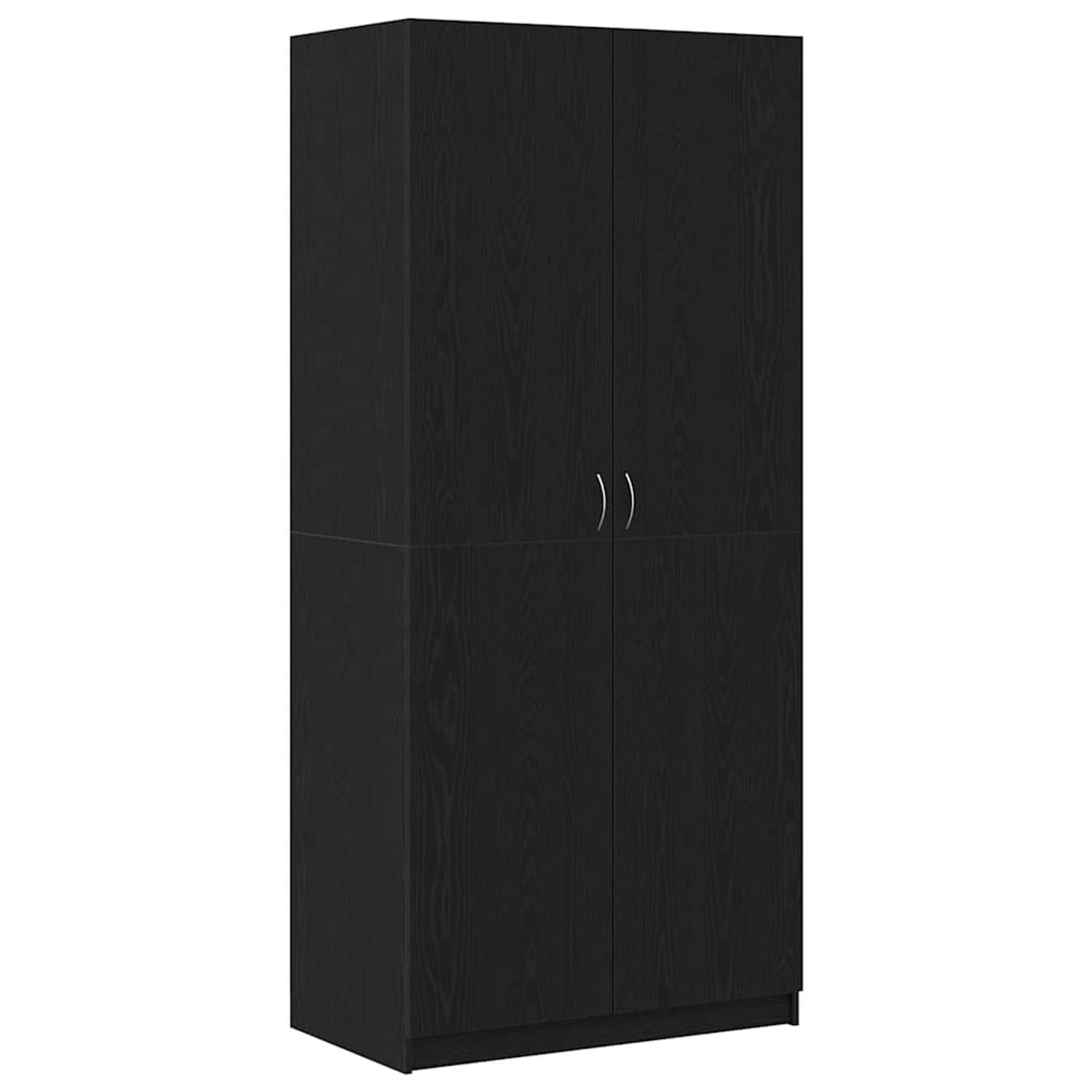 vidaXL Kleiderschrank mit Tür Schwarz Eichen-Optik 90 x 52 x 200 cm 862436 günstig online kaufen