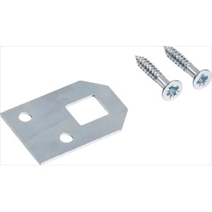 LUX Spiegelbleche, 8 Stück, verzinkt, mit Schrauben zur sicheren Spiegel- und Rahmenaufhängung.