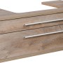 Fackelmann Waschbeckenunterschrank Stanford Eiche Natur, 110 cm breit, mit zwei Schubladen.