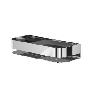 Tiger Duschkorb Ace, 24 cm, Edelstahl poliert, zur Wandmontage im Badezimmer.