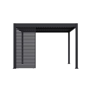 Paragon Outdoor Lamellen-Sichtschutz für Pergola Grand Tuscan 12 Grau 114x234 cm