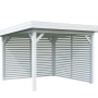 Palmako Pavillon Lenna Set, 300x300 cm, weiß lackiert, mit Sichtschutzwänden.