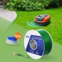 ECD Germany 50m Begrenzungskabel für Mähroboter mit 12 Kabelverbindern auf Rasen mit Mähroboter.