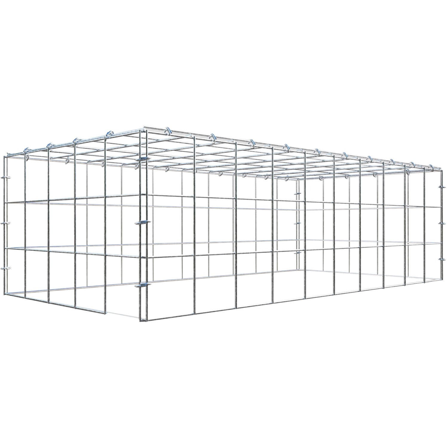 Gabiona C-Ring-Gabione-Anbaukorb Typ 3 30 x 100 x 50 cm Maschenw 10 x 10 cm