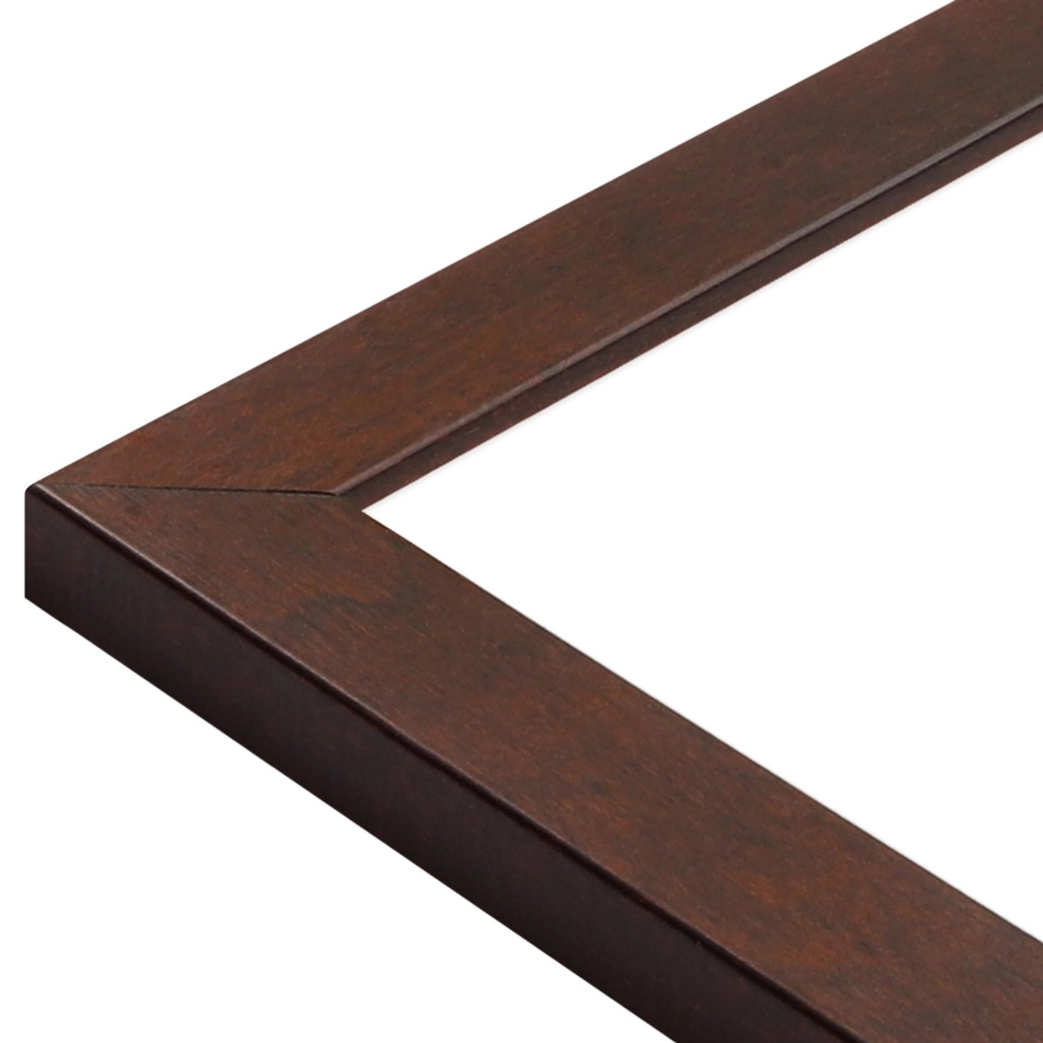 Detailaufnahme: Klassischer Bilderrahmen H430 aus Nussbaumholz, 40x60 cm.