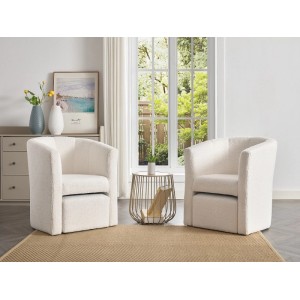 Vente-unique Sessel Mit Gerader Rückenlehne Jovana Weiß 65 cm