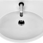 Cersanit Handwaschbecken PA60, weiß, mit Armatur und ovalem Becken.
