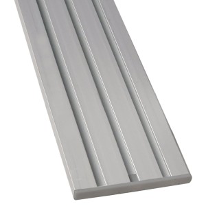 Bestlivings Seitendeckel für Aluminium Vorhangschiene, silberfarben, Detailansicht.