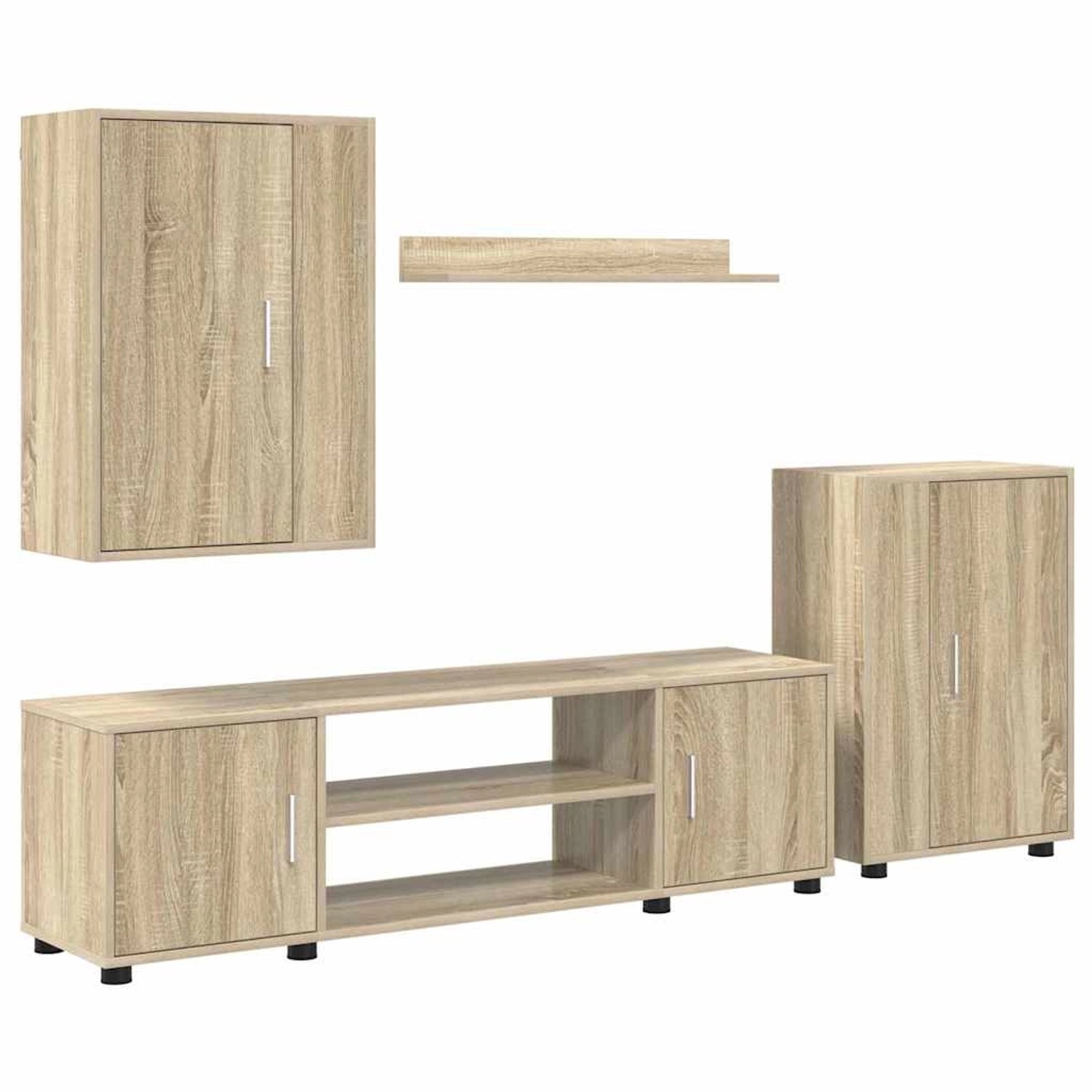 vidaXL 4-Teilige TV-Schrank Set Sonoma-Eiche Holzwerkstoff 3397898 günstig online kaufen