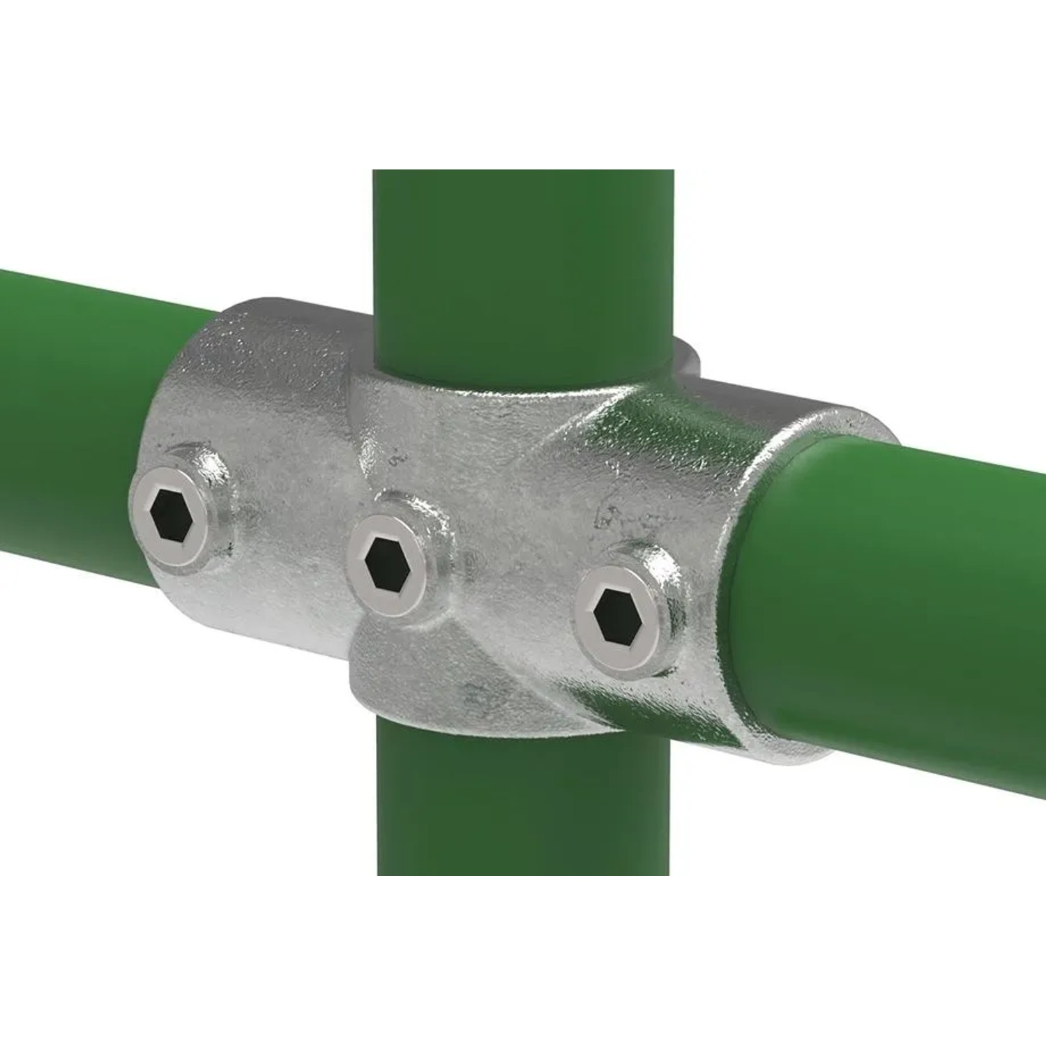 FeNau Rohrverbinder Kreuzstück Durchgehend Ø 42,4 mm 1 1/4 Zoll Temperguss Verzinkt 119C42