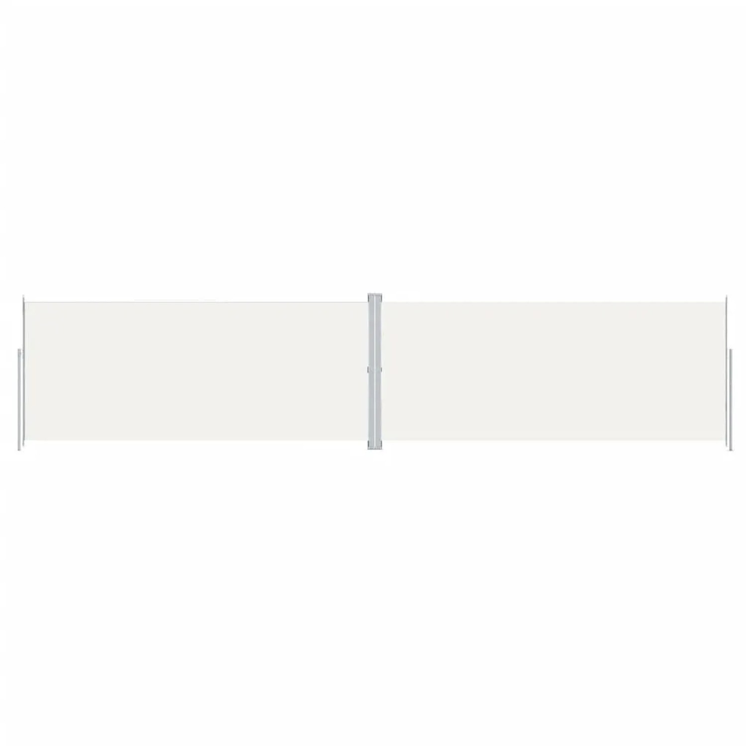 Furnicato Seitenmarkise Ausziehbar 220x1000 Cm Creme Uv-beständig Wasserabweisend Mit Automatischer Rückrollfunktion