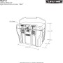 Graue Lifetime Kühlbox Campingbox, 26,5 Liter, mit Tragegriff und Verschlüssen.