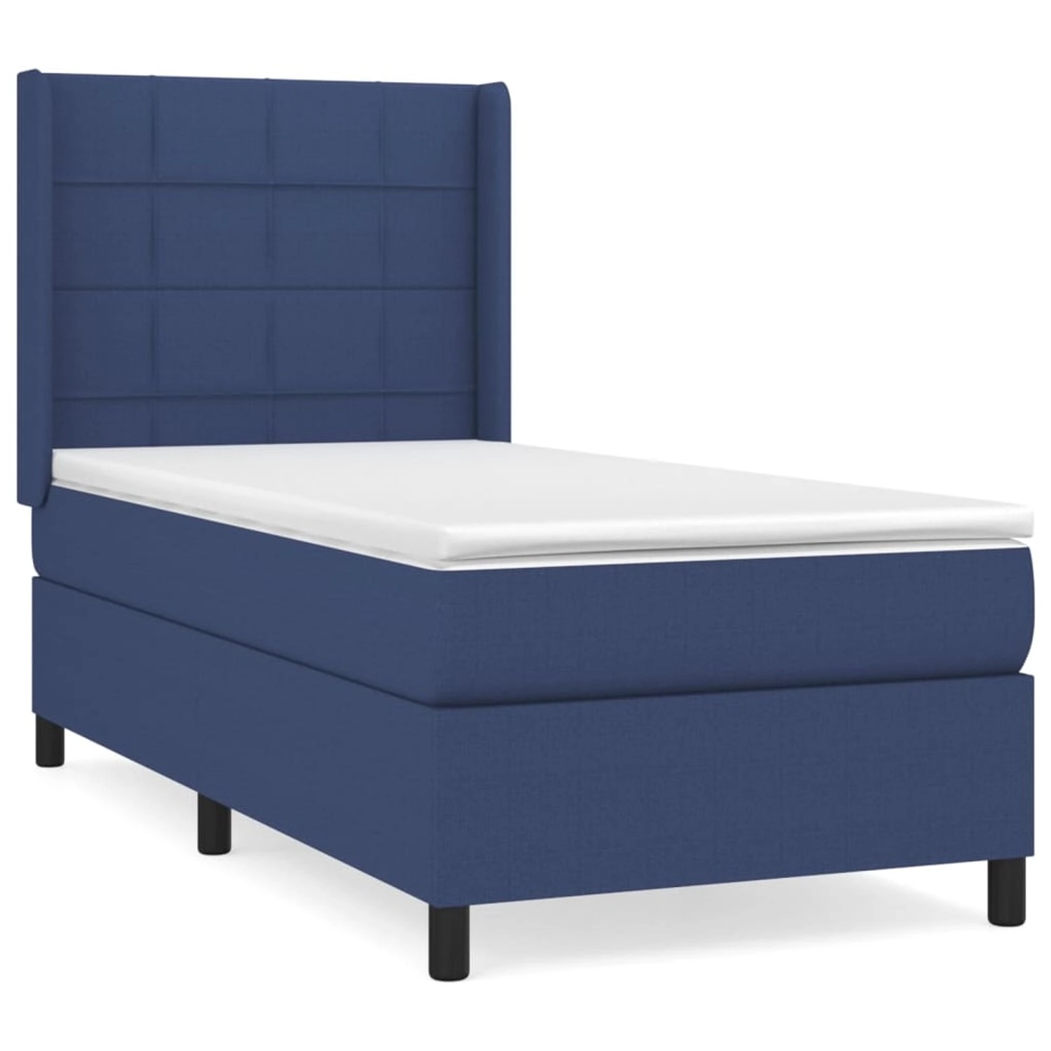 vidaXL Boxspringbett mit Matratze Blau 90x200 cm Stoff1376925 günstig online kaufen