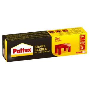 Pattex Kraftkleber Gel Compact, 50g Tube, transparent. Flexibler Kleber für präzises Auftragen.